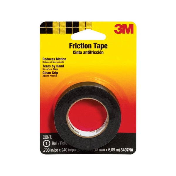 Scotch Electrical Friction Tape 3/4" x 20' Wire Cable Protection Black 6 Case 3407NA-BA-6